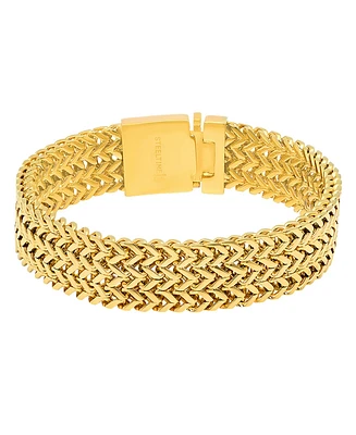 Steeltime Men's 18K Gold-Plated Stainless-Steel Bracelet