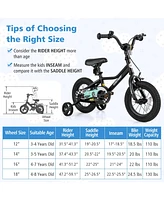 Kids Bike with Adjustable Seat and Low-Step Frame for Easy Mounting