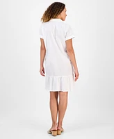 Style & Co Petite Cotton Shirtdress, Exclusively at Macy's