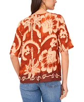 Sam & Jess Women's Paisley-Print Button-Back Shirt