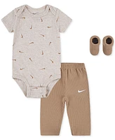 Nike Baby Boy Bodysuit, Waffle Pants & Socks, 3 Piece Gift Set
