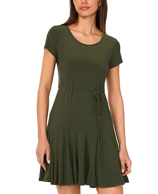Sam & Jess Women's Godet String-Belt Dress