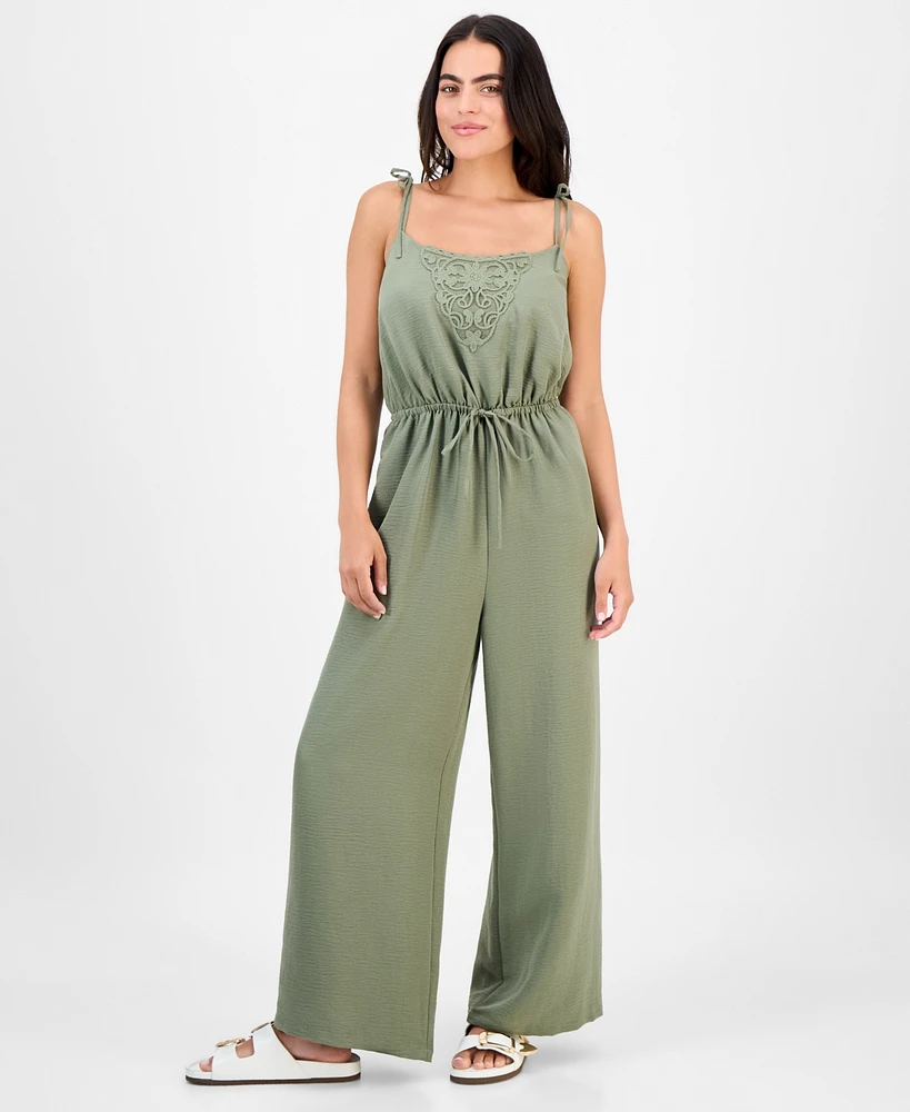 And Now This Petite Sleeveless Cinch-Waist Jumpsuit, Exclusively at Macy's