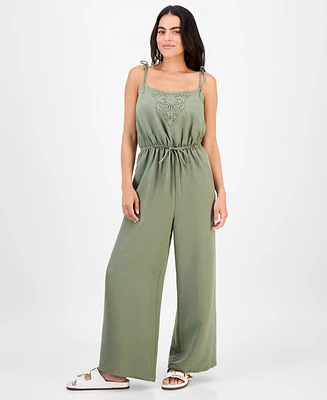 And Now This Petite Sleeveless Cinch-Waist Jumpsuit, Exclusively at Macy's
