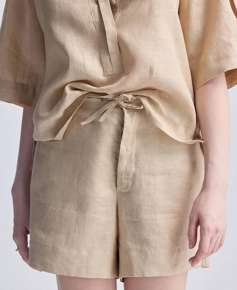 Reistor Women's Drawstring Shorts Neutral Beige