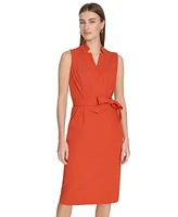 Calvin Klein Petite Sleeveless Midi Sheath Dress
