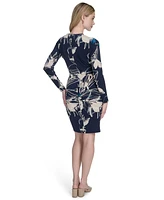 Calvin Klein Women's Twisted Long-Sleeve Sheath Dress
