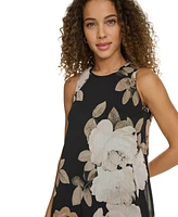 Calvin Klein Women's Sleeveless Chiffon Shift Dress