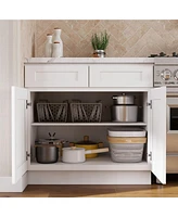 Casainc W36" X H34.5" D24" Ready to Assemble Floor Base Kitchen Cabinet