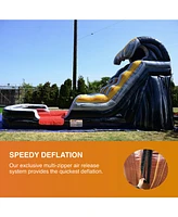 JumpOrange 15 Flame Commercial Grade Water Slide with Splash Pool for Kids and Adults (with Blower), Outdoor Indoor, Wet Dry Use, Tall Inflatable