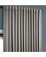Half Price Drapes Clay Extra Wide Textured Faux Linen Room Darkening Curtain