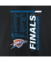 Fanatics Men's Black Oklahoma City Thunder 2025 Nba Western Conference Champions Roster Buzzer Beater T-Shirt