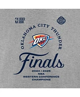 Fanatics Men's Steel Oklahoma City Thunder 2025 Nba Western Conference Champions Locker Room T-Shirt