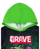 Monster Jam Boys Grave Digger Zip Up Coverall