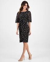 Connected Women's Butterfly-Sleeve Sheath Dress