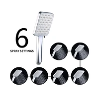 Rainsken Chrome high pressure multi function with hand held shower faucet