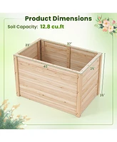 Wooden Raised Garden Bed Elevated Planter Box with Open-Ended Base