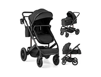 Slickblue Toddler 3-in-1 Folding Convertible Newborn Stroller with Detachable Bassinet