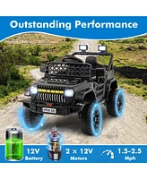 12V Kids Ride on Truck Car with Parental Remote and Music Player