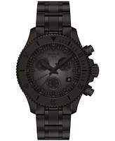 Tissot Men's Swiss Chronograph Seastar 1000 Black-Tone Stainless Steel Bracelet Watch 38mm