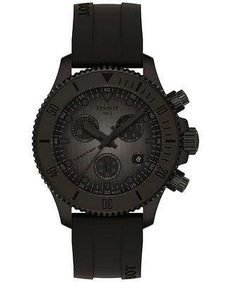 Tissot Men's Swiss Chronograph Seastar 1000 Rubber Strap Watch 38mm