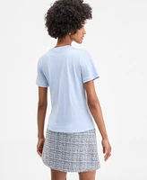 On 34th Women's Beaute Embellished Crewneck Tee, Exclusively at Macy's
