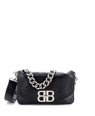 Pre-Owned Balenciaga Small Bb Soft Flap Bag Leather