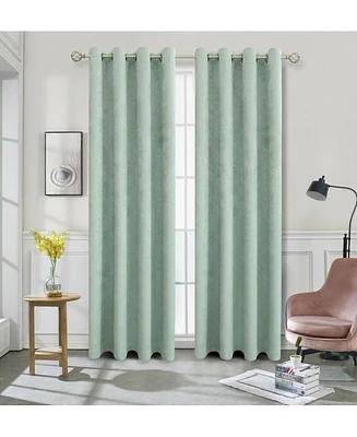 Kate Aurora Hotel Chic 2 Pack Light Filtering Grommet Top Window Curtains - 52 in. W x 84 L, Rose/Pink