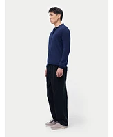 Gobi Cashmere Men's Silk Polo-Neck Cardigan