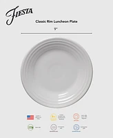 Fiesta White Classic Rim Luncheon Plates, Set of 4