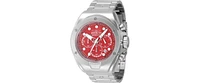 Invicta Men's 47744 Invicta Racing Quartz Chronograph Silver, Red