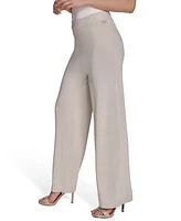 Halston Women's High-Rise Wide-Leg Knit Pants