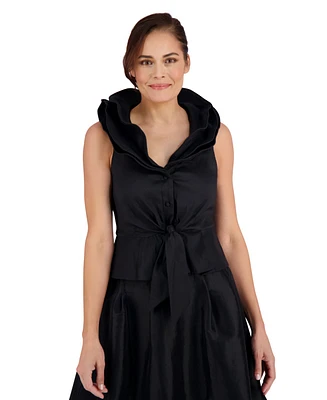 Muse Women's Triple-Collar Sleeveless Top