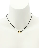 Steve Madden Black Mariner Heart Choker Necklace