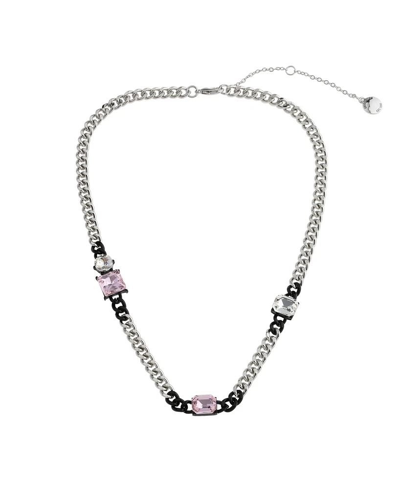 Steve Madden Punk Romance Stone Bib Necklace