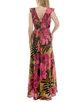 Taylor Women's Ruffled Sleeveless A-Line Dress