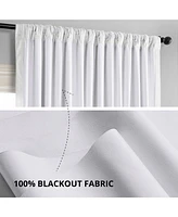 Half Price Drapes Primary White Signature Extra Wide Velvet Blackout Curtain
