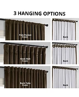 Half Price Drapes Java Signature Extra Wide Velvet Blackout Curtain