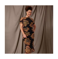 Glow Horizon Mesh Midi Dress