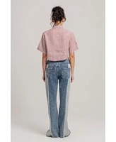 Pcfg Women's Free Heaven Inside Out Blue Jeans
