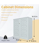 Mondawe Resin Storage Cabinet (Includes Metal Shelf)
