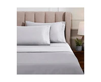 Superior Egyptian Cotton 1500 Thread Count Embroidered Marrow Stitch Hem Deep Pocket Sheet Set,Queen
