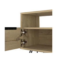 Depot E-shop Begonia Nightstand, Shelf, Single Door Cabinet, Hairpin Legs