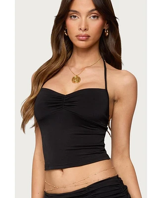 Edikted Women's Romee Ruched Halter Top