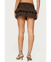 Edikted Women's Katarina Ruffle Mini Skirt