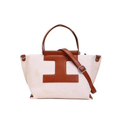 Women's The Riviera-Daze Hand Bag - Russet Brown & Cream White