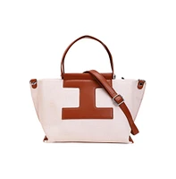 Women's The Riviera-Daze Hand Bag - Russet Brown & Cream White
