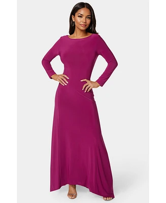 Bebe Women's Jersey Cowl Back Maxi Dress