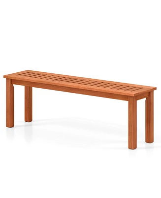 Slickblue 2-Person Patio Bench with Slatted Seat for Comfortable and Stylish Outdoor Seating