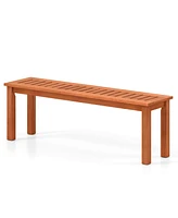 Slickblue 2-Person Patio Bench with Slatted Seat for Comfortable and Stylish Outdoor Seating